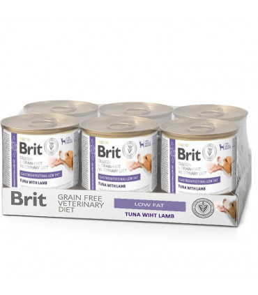 Brit VD Perro Gastrointestinal Low Fat Húmedo 6x200gr